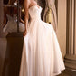Satin Pleated Neckline A-Line Bridal Gown by Cinderella Divine 7481W
