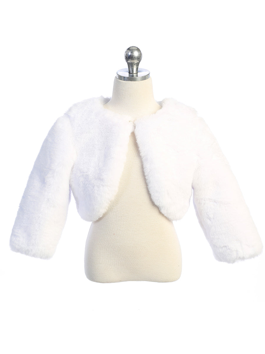 Party Girl Faux Fur Jacket Dress by TIPTOP KIDS - AS7914