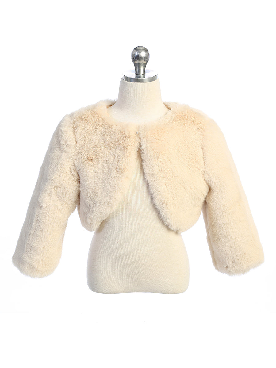 Party Girl Faux Fur Jacket Dress by TIPTOP KIDS - AS7914