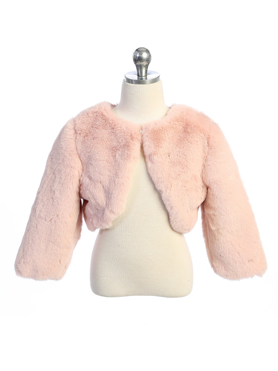 Party Girl Faux Fur Jacket Dress by TIPTOP KIDS - AS7914