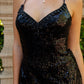 V-Neckline Sheath Leg Slit Party Dress by Cinderella Couture USA AS8036J