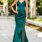 Embellished Satin Leg Slit Party Dress by Cinderella Couture USA AS8037J