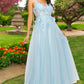 3D Floral Applique Lace A-Line Party Dress by Cinderella Couture USA AS8038J