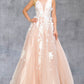 3D Organza Flowers Glitter Party Dress by Cinderella Couture USA AS8040J