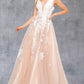 3D Organza Flowers Glitter Party Dress by Cinderella Couture USA AS8040J