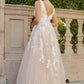 3D Organza Flowers Glitter Party Dress by Cinderella Couture USA AS8040J