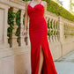 Fitted Glitter Sweetheart Neckline Slit Party Dress by Cinderella Couture USA AS8044J