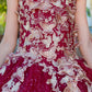 Cinderella Couture USA AS8046 Embroidered 3D Butterflies Mini Quince