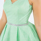 Sleeveless Glitter V-Neck Short Party Dress by Cinderella Couture USA AS8047J