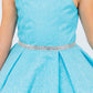 Dazzling Glitter V-Neck Girl Party Dress by Cinderella Couture USA AS8047