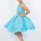 Dazzling Glitter V-Neck Girl Party Dress by Cinderella Couture USA AS8047