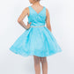 Dazzling Glitter V-Neck Girl Party Dress by Cinderella Couture USA AS8047