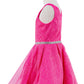 Dazzling Glitter V-Neck Girl Party Dress by Cinderella Couture USA AS8047