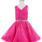 Dazzling Glitter V-Neck Girl Party Dress by Cinderella Couture USA AS8047