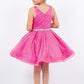 Dazzling Glitter V-Neck Girl Party Dress by Cinderella Couture USA AS8047