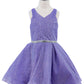 Dazzling Glitter V-Neck Girl Party Dress by Cinderella Couture USA AS8047