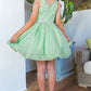Dazzling Glitter V-Neck Girl Party Dress by Cinderella Couture USA AS8047