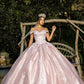 Off Shoulder Floral Applique Quinceanera Dress by Cinderella Couture USA AS8060J