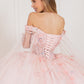 Elegant Cape Sleeve Quinceanera Dress by Cinderella Couture USA AS8075J