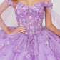 Elegant Cape Sleeve Quinceanera Dress by Cinderella Couture USA AS8075J