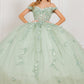 Elegant Cape Sleeve Quinceanera Dress by Cinderella Couture USA AS8075J