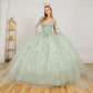 Elegant Cape Sleeve Quinceanera Dress by Cinderella Couture USA AS8075J