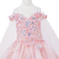 Cinderella Couture USA AS8075 Floral Off Shoulder Mini Quince
