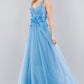 3D Floral Halter A-Line Slit Party Dress by Cinderella Couture USA AS8076J