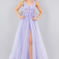 3D Floral Halter A-Line Slit Party Dress by Cinderella Couture USA AS8076J