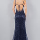 Sequin Straight Across Neckline Party Dress by Cinderella Couture USA AS8081J