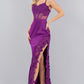 Fitted 3D Floral Sleeveless Slit Party Dress by Cinderella Couture USA AS8085J