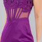 Fitted 3D Floral Sleeveless Slit Party Dress by Cinderella Couture USA AS8085J