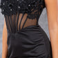 Fitted 3D Floral Sleeveless Slit Party Dress by Cinderella Couture USA AS8085J