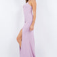 Fitted Sweetheart Corset Leg Slit Party Dress by Cinderella Couture USA AS8090J