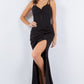 Fitted Sleeveless Corset Slit Party Dress by Cinderella Couture USA AS8091J