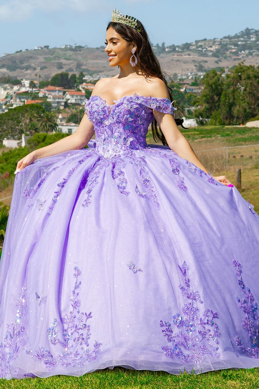Sequin Appliques Tulle A-Line Girl Communion Dress by Cinderella Couture USA AS8111J