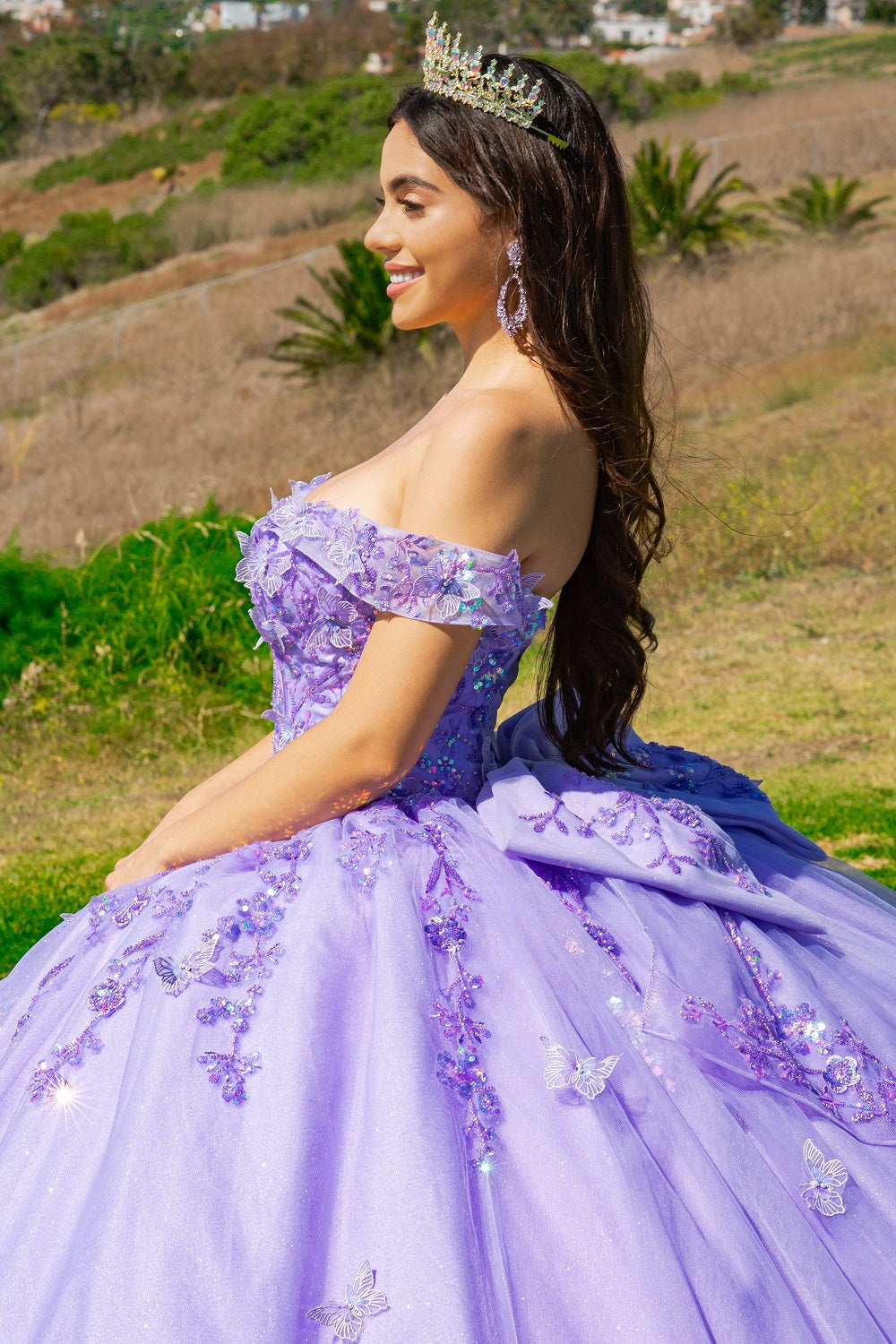 Sequin Appliques Tulle A-Line Girl Communion Dress by Cinderella Couture USA AS8111J