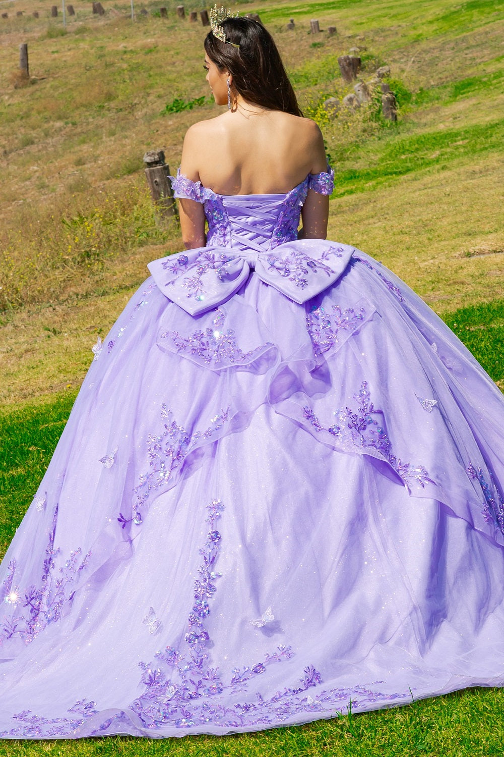 Sequin Appliques Tulle A-Line Girl Communion Dress by Cinderella Couture USA AS8111J