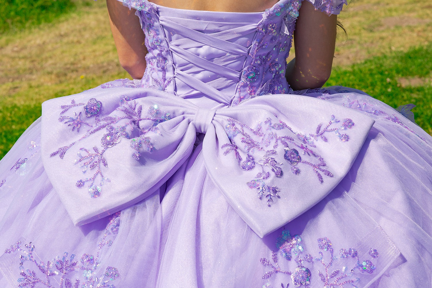 Sequin Appliques Tulle A-Line Girl Communion Dress by Cinderella Couture USA AS8111J