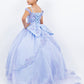 Floral Off The Shoulder Mini Quince Gown by Cinderella Couture USA AS8115