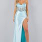 Fitted Beautiful Leg Slit Party Dress by Cinderella Couture USA AS8116J