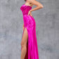 Fitted Beautiful Leg Slit Party Dress by Cinderella Couture USA AS8116J