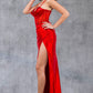 Fitted Beautiful Leg Slit Party Dress by Cinderella Couture USA AS8116J