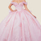Off Shoulder Butterfly Quinceanera Dress by Cinderella Couture USA AS8120J