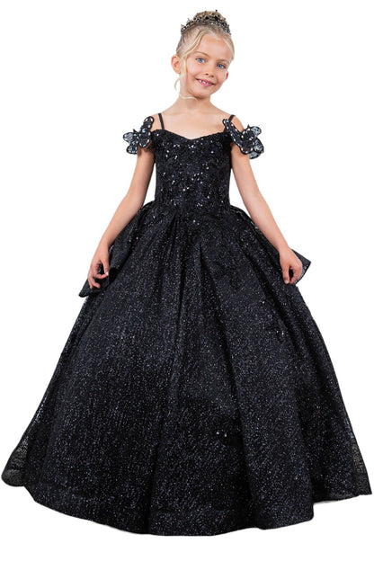 Layered Tulle with Tiered Train Girl Communion Dress by Cinderella Couture USA AS8120