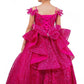 Layered Tulle with Tiered Train Girl Communion Dress by Cinderella Couture USA AS8120