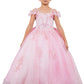 Layered Tulle with Tiered Train Girl Communion Dress by Cinderella Couture USA AS8120
