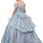 Layered Tulle with Tiered Train Girl Communion Dress by Cinderella Couture USA AS8120