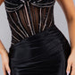 Thin Strap Sequin V-Neckline Short Party Dress by Cinderella Couture USA AS8121J