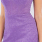 One Shoulder Scoop Neckline Short Party Dress by Cinderella Couture USA AS8124J
